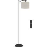 HOMCOM LED Floor Lamp, Stepless Dimmable Reading Standing Lamp with Magnetic Remote Control and 11 Colours Temperature & 11 Brightness Levels, 60 Min Timer for Living Room, Bedroom, Office, Black