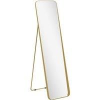 HOMCOM 40 x 160 cm Rectangular Full Length Mirror - Gold Tone