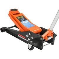 3 Ton Hydraulic Low Profile Floor Jack, Heavy Duty Car Trolley Jack, Orange