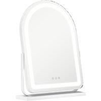 HOMCOM LED Vanity Mirror with Lights, 43 x 59cm Lighted Makeup Mirror with 3 Colour, 360 Rotation, Touch Screen, for Bedroom and Dressing Room, White