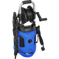 Outsunny 1800W High Pressure Washer, 150 Bar Pressure, 420 L/h Flow, Portable Power Washer Jet Wash Cleaner with Adjustable Nozzle, 6M Hose, Hose Reel, Steel Handle for Home Patio Car Driveway, Blue
