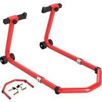 Motorcycle Stand Lift, 390 kg Convertible Steel Motorbike Paddock Stand, Red