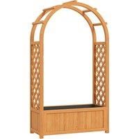 Wooden Raised Garden Bed, Garden Planter Box with Trellis, Liner, Drainage Holes