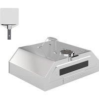 Outsunny 8 in Portable Stainless Steel BBQ Grill Top Pizza Oven with Built-in Thermometer and Viewing Window for Gas and Charcoal BBQ Grills, Includes Carry Handles, Pizza Stone and Peel, Silver Tone