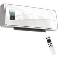 HOMCOM 2000W Ceramic Electric Heater with Fan, Adjustable Thermostat, Wall Mounted - White