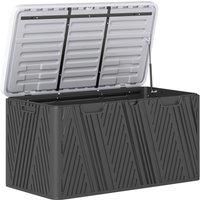 Outsunny 380L Waterproof Outdoor Storage Box, with Lockable Lid - Black