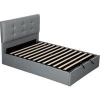HOMCOM 4ft6 Double Ottoman Bed with Gas Lift Storage - Grey