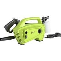 Outsunny 1600W High Pressure Washer, 130 Bar Pressure, 390 L/h Flow, Portable Power Washer Jet Wash Cleaner with Adjustable Nozzle, 6M Hose, Handle for Home Patio Car Driveway, Green