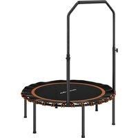 SPORTNOW 40" Foldable Fitness Trampoline Rebounder with Handle, Orange