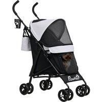 Pet Stroller, Foldable & Lightweight Dog Pram w/ Umbrella Structure