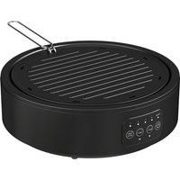 Ceramic Hob with Grill Plate, 36cm Plug in Electric Hob with 4 Heat Levels