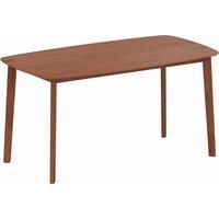 Rectangular Dining Table, Rustic Kitchen Table with Solid Wood Frame, Brown