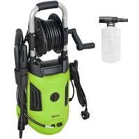 Outsunny 1800W Power Washer 150 Bar Pressure 6M Hose and Hose Reel, Green