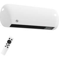 2000W Ceramic Space Heater with Fan, Thermostat, Wall Electric Heater, White