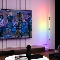 HOMCOM LED Floor Lamp with Remote Control Dark Grey, none