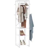 HOMCOM Multi-Storage Clothes Rack - White
