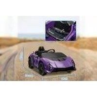 AIYAPLAY 12V Lamborghini Autentica Licensed Kids Electric Car with Remote Control, 4 Suspension Wheels, Soft Start, Pink