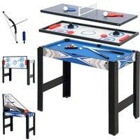 SPORTNOW 5-in-1 Multi Games Table, Combo Sports Game Table for Kids, Blue