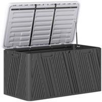 Outsunny 380L Garden Storage Box Waterproof Outdoor Storage Box Wood Effect