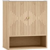 Bathroom Cabinet Wall Mounted with Adjustable Shelf, Open Shelf, Oak