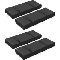 Outsunny Parasol Weights Set of 4, Parasol Base Weights Bags, 25kg Fillable Sandbag Weights with Handles, Cantilever Umbrella Base Weights, Black