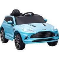 Aston Martin DBX Licensed 12V Kids Ride on Car w/ 4 Suspension Wheels, Blue
