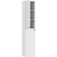 Wall Mounted Tall Bathroom Cabinet with Soft-Close Hinges and 2 Doors White