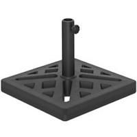 Outsunny Parasol Base 15kg Garden Umbrella Stand with Cut-Out Design, Black