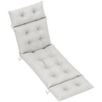 Outsunny Sun Lounger Cushion Only, Garden Lounge Chair Cushion, Light Grey