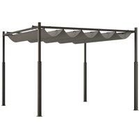 3 x 3(m) Garden Pergola with Retractable Roof, UPF30+, 80mm Metal Column