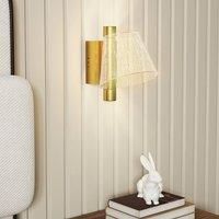 HOMCOM Led Wall Lamp 2 Pack, 5W Modern Indoor Starry Wall Light, Colour Temperature Adjustable 3000K/4000K/6500K, for Bedroom, Living Room, Hallway, Stairs, Gold Tone