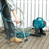 HOMCOM Airless Paint Sprayer, Thinning-Free, Electric? Fence Paint Sprayer for Exterior and Interior DIY Painting Projects, Wall Spray Gun Machine, Household Use, 1.5L/min, 200 Bar, 7.5 m Hose Blue