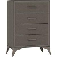 HOMCOM Chest of Drawers, 4 Drawer Fabric Dresser with Steel Frame for Bedroom, Living Room, Easy to Assemble, Brown Aosom UK