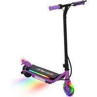 AIYAPLAY Electric Scooter for Kids Ages 6-14, with Dual Brakes, Flash Wheel and Colourful Light, Kids Electric Scooter E Scooter, Up to 12 KM/H & 10 KM, Purple
