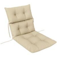 Outsunny Adirondack Chair Cushion Rocking Chair Cushion w/ Ties, Beige