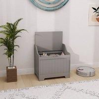 HOMCOM 61L Home Storage Chest - Grey, none