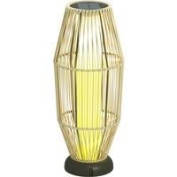 72 cm Rattan Solar Garden Light Floor Lamp with Auto On/Off LED, Grey