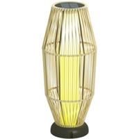 Outsunny 72 cm Rattan Solar Floor Lamp, Auto On/Off LED Garden Light, Grey