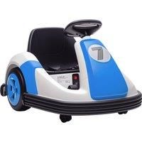 AIYAPLAY Kids Bumper Car with 360-Degree Rotation, 6V Electric Ride On Car with Music and Horn for 3-8 Years Old, Blue