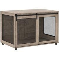 PawHut Dog Crate Furniture with Sliding Door for Extra Large Dogs, 118 x 75.5 x 82cm, Walnut Brown