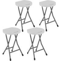 4PCS Folding Stool Set, Garden Stool Set with Safety Latch