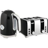HOMCOM Retro 3000W Kettle and Toaster Set - Black