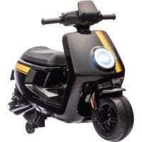 AIYAPLAY 6V Ride on Motorbike Kids Electric Motorbike w/ Headlight Music, Training Wheels, for Ages 18-36 Months - Black Aosom UK