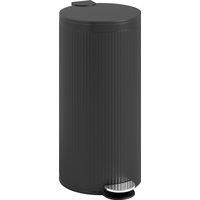 HOMCOM 30 Litre Pedal Kitchen Bin with Soft Close and Stay Open Lid, Rubbish Bin with Removable Inner Bucket for Kitchen, Office, Home, Black