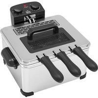 5 Litre Deep Fat Fryer with Adjustable Temp & Timer, 2000W, Stainless Steel