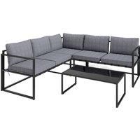 Outsunny Three-Piece L Shaped Garden Furniture Set with Cushions - Grey