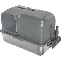 Stainless Steel Litter Tray, Extra Large Covered Cat Litter Box for Larger Cats