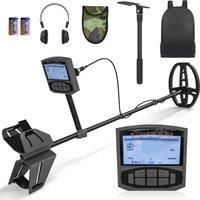 Outsunny Metal Detector for Adults and Beginners, Gold Detector with Higher Accuracy IP68 Waterproof Coil, 5 Professional Modes with Pinpoint & Memory Mode, Bigger Backlit LCD Display with DSP Chip