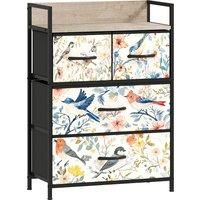HOMCOM 4-Drawer Chest of Drawers - White