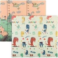 Baby Play Mat Double Sided, Kids Crawling Mat, Dinosaur Theme